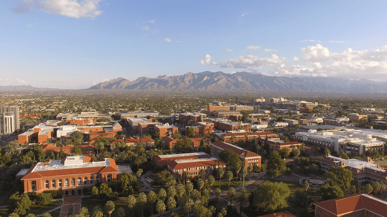 Birds eye view of Arizona.