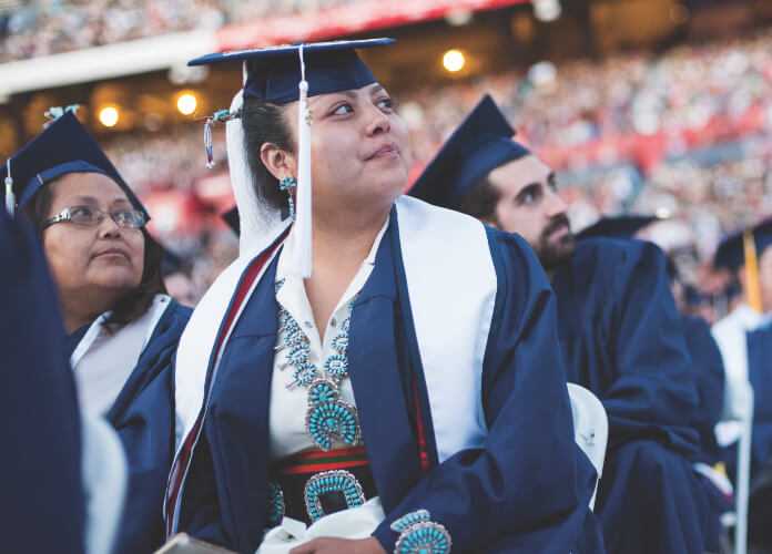 uarizona native american student at commencement 