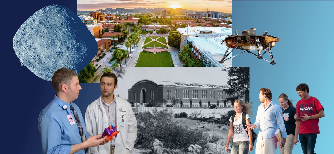 collage of space research at the University of Arizona