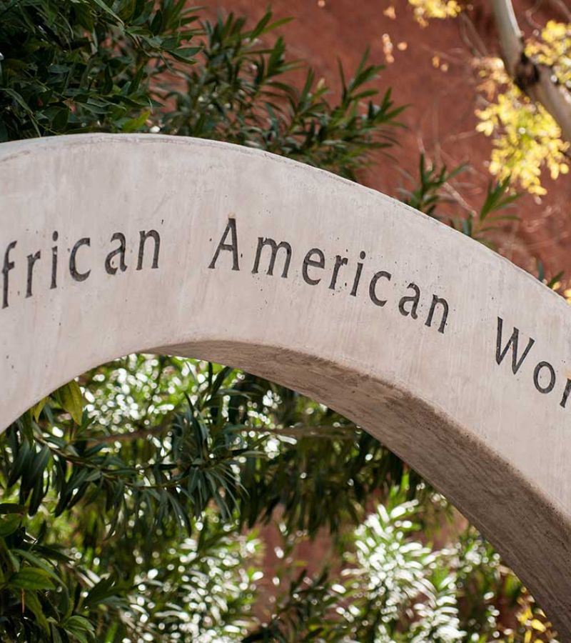 African American arch on campus