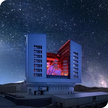 telescope at night