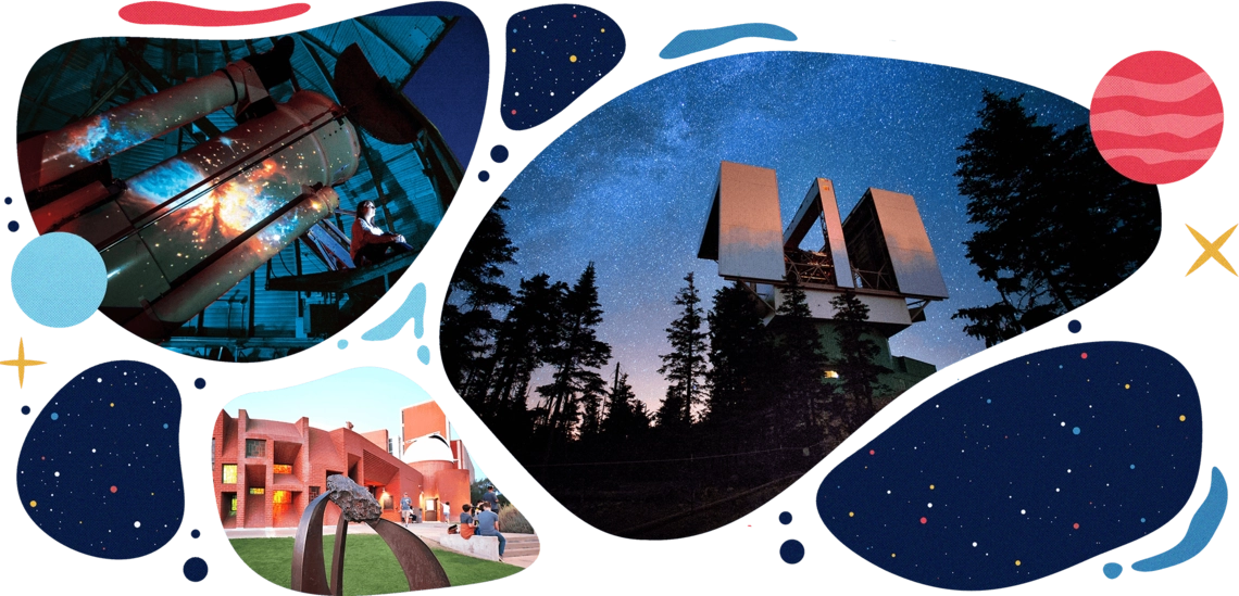 collage of space and UA research facilities