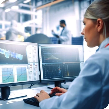 government worker looking at computer screen