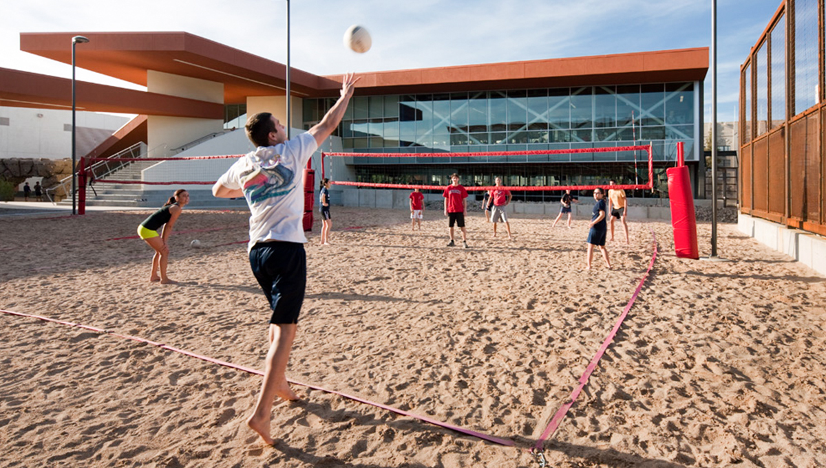 beach volleyball at the rec center