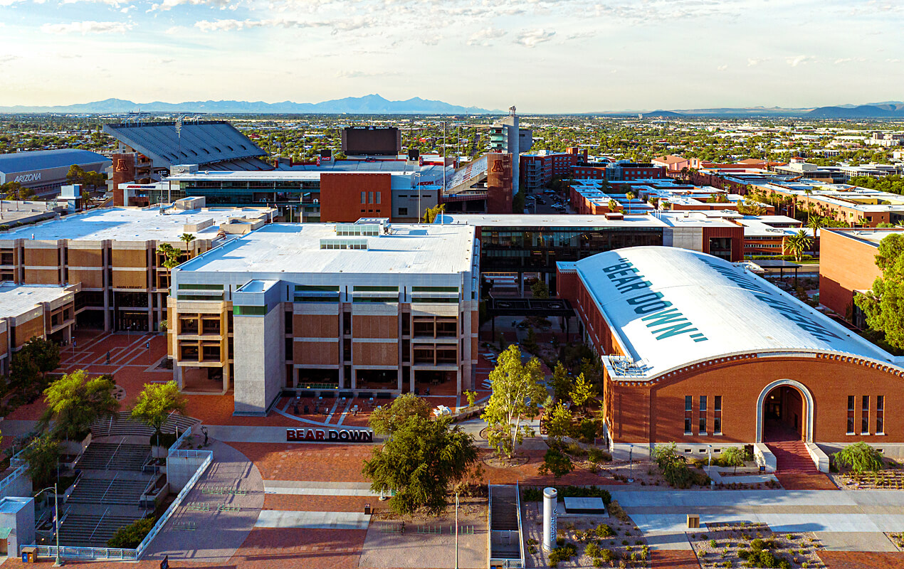 aerial view of campus