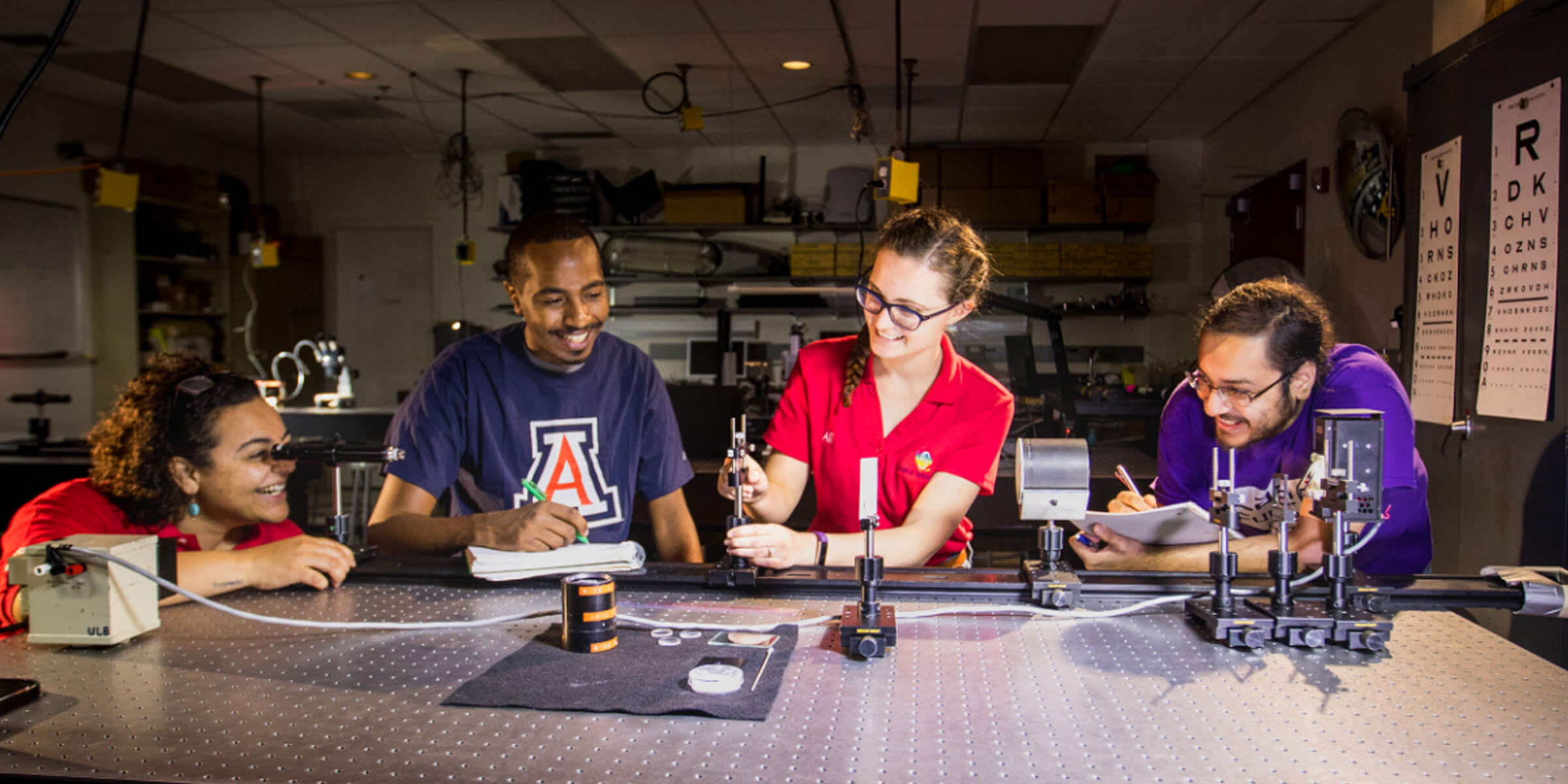 students working together in a lab