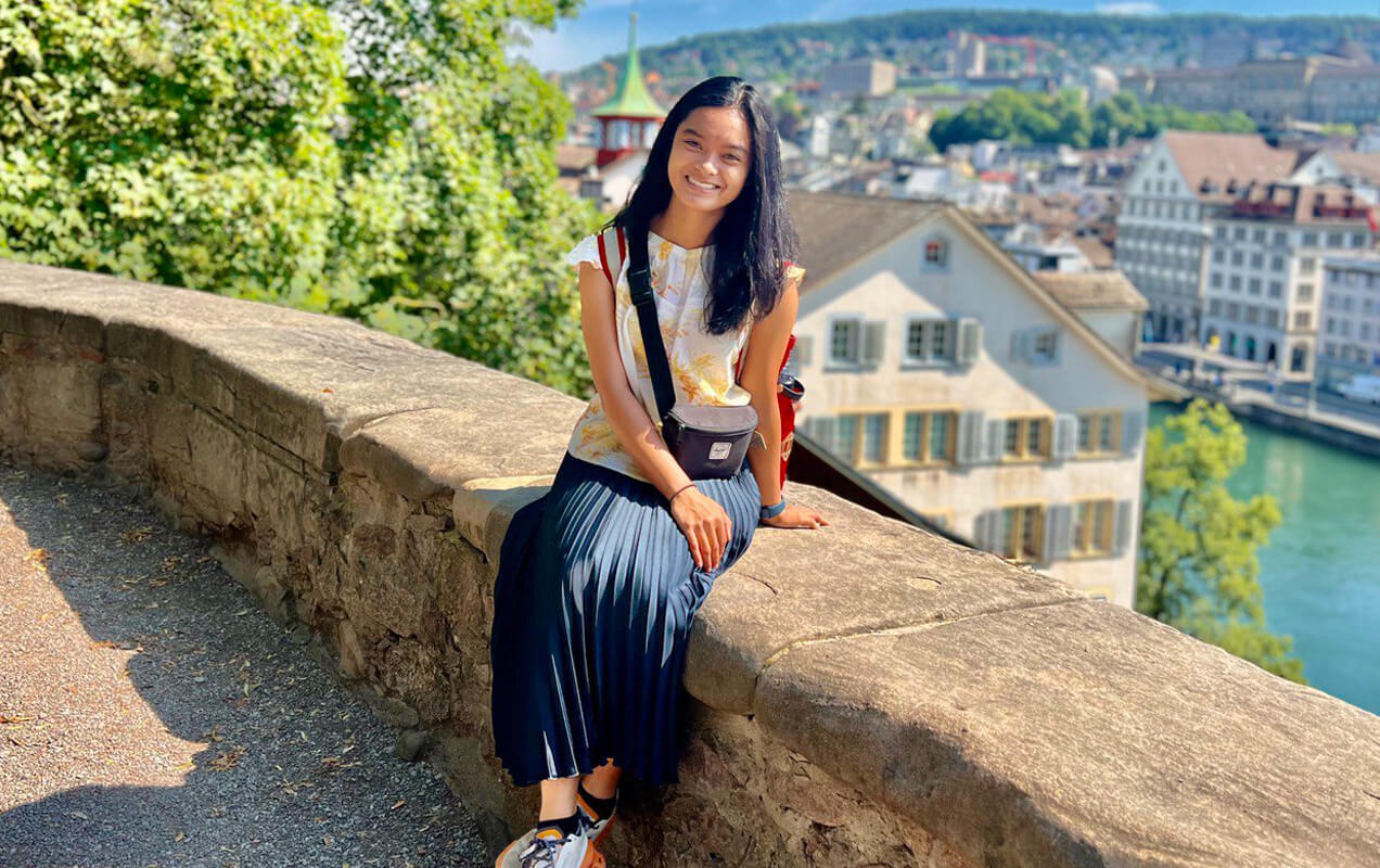 student studying abroad