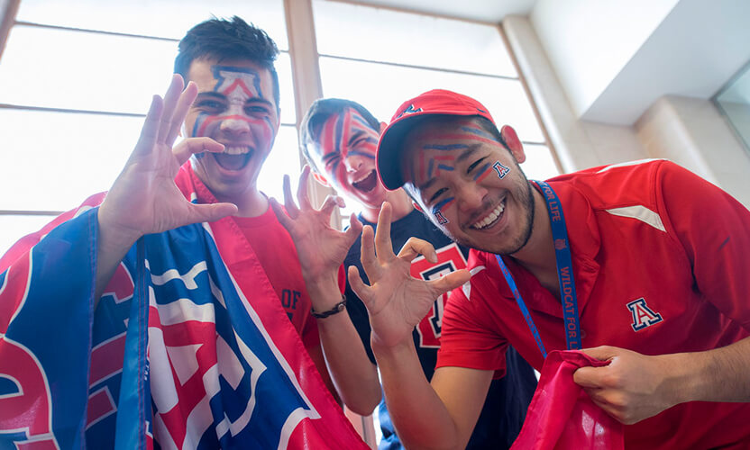 students at an athletics event