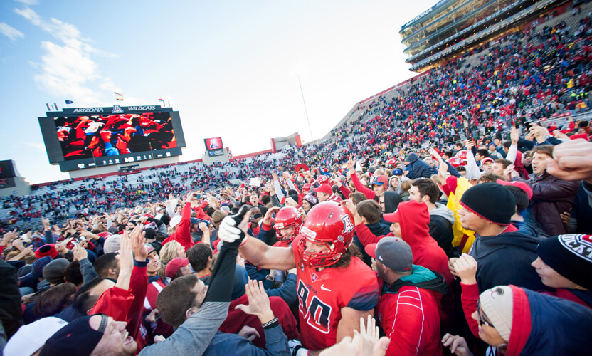 crowd at a U of A football game