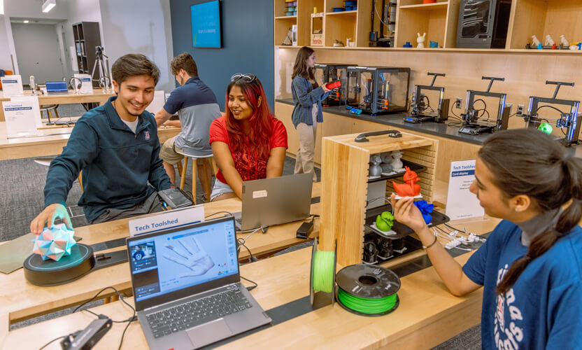 students working together in a lab