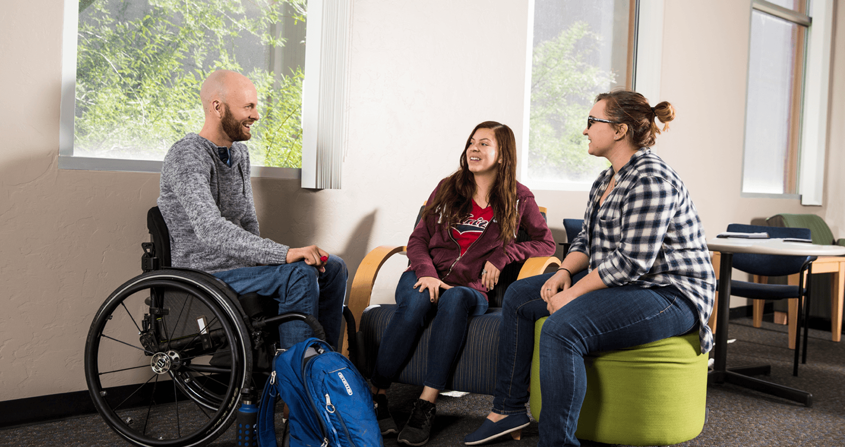 Group of students having a discussion