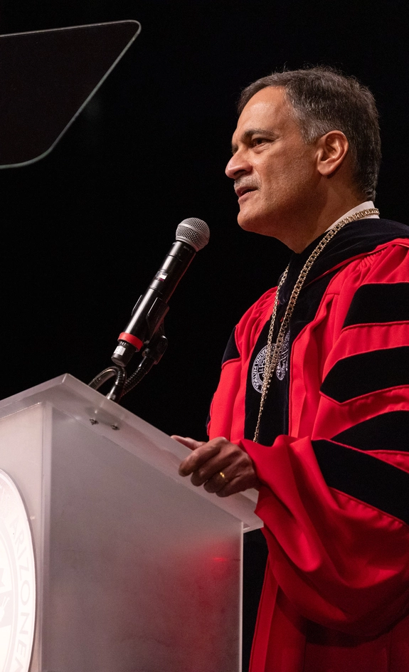 President Garimella at his 2025 installation as president