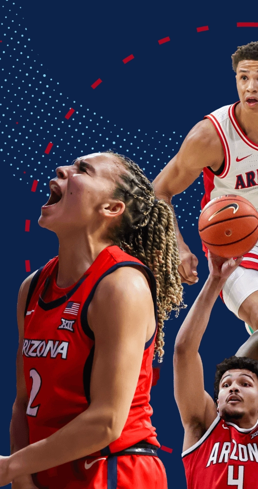 Basketball team members for the University of Arizona