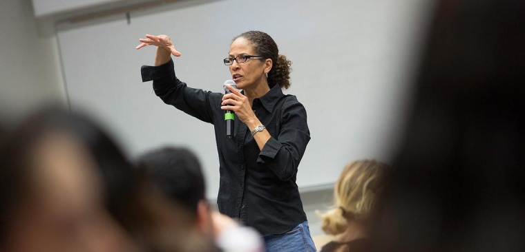Faculty member teaching a UArizona class