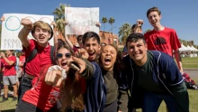 Student having a fun time in the sun